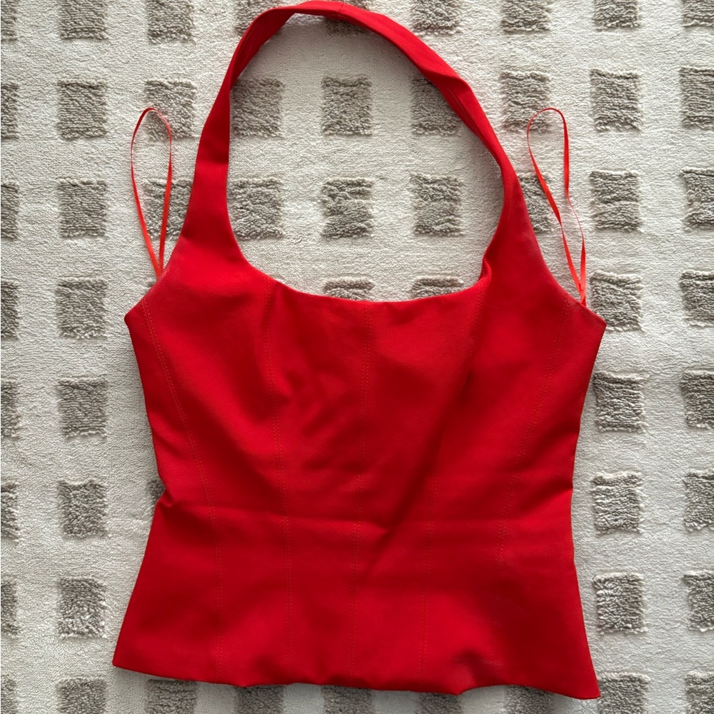 Zara Red Women's Halter Top